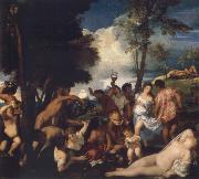 TIZIANO Vecellio Bacchanal or the Andrier Spain oil painting reproduction